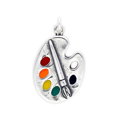 Sterling Silver Artist Palette Charm