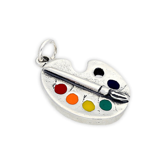 Sterling Silver Artist Palette Charm