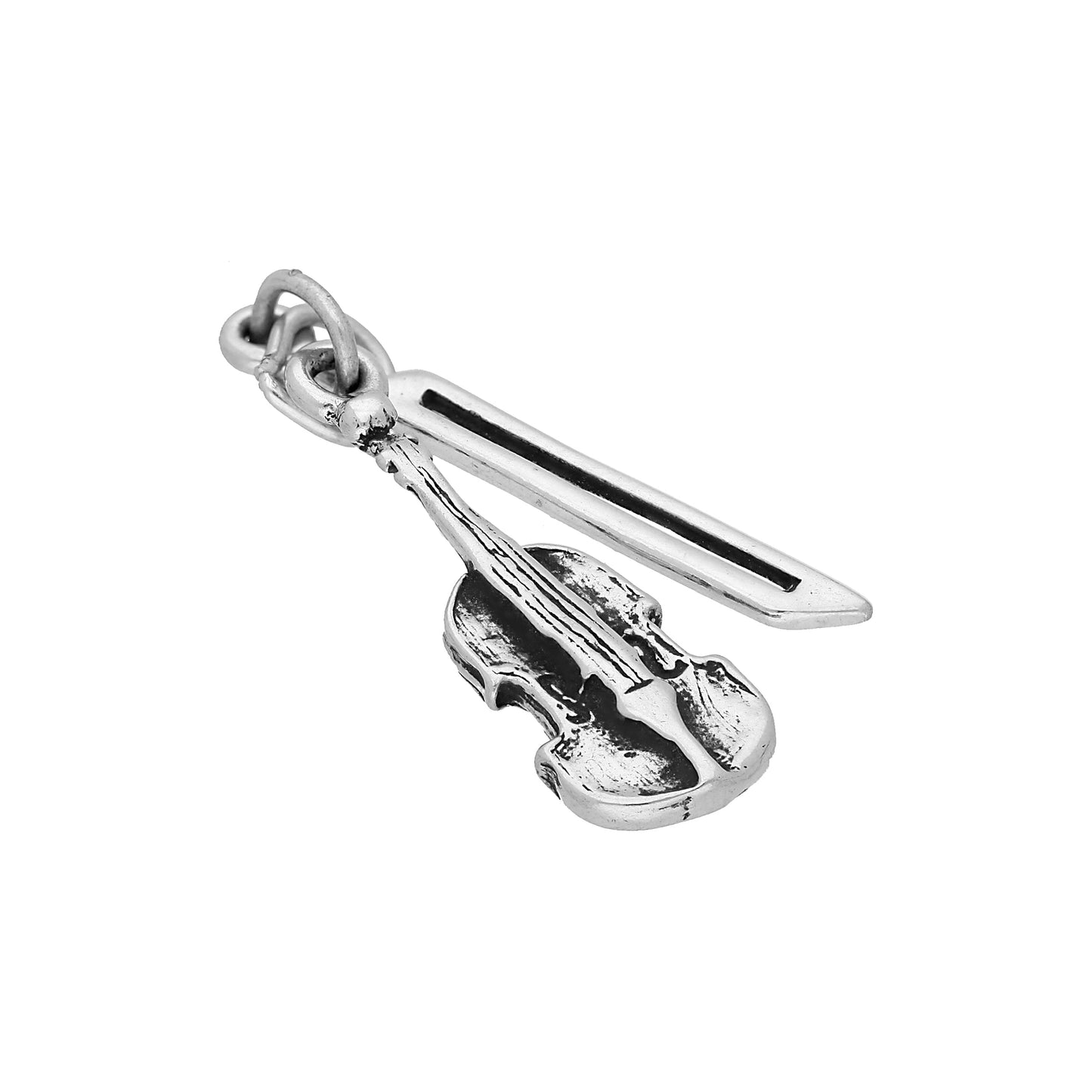 Sterling Silver Violin & Bow Charm