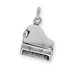 Sterling Silver Grand Piano Charm