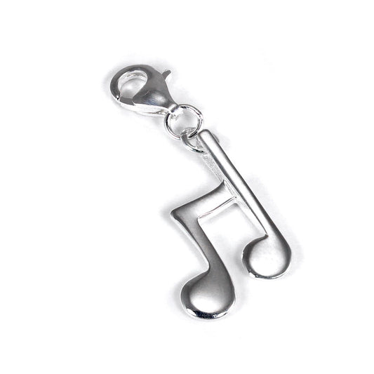 Sterling Silver Music Note Clip on Charm