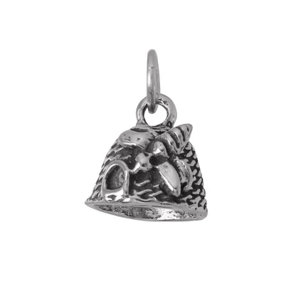 Sterling Silver Bee Hive Charm