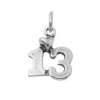 Sterling Silver 13th Birthday Heart Charm