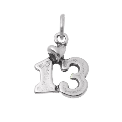 Sterling Silver 13th Birthday Heart Charm