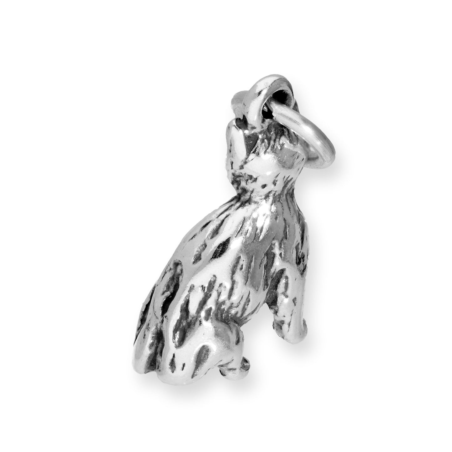 Sterling Silver Large Cat Charm