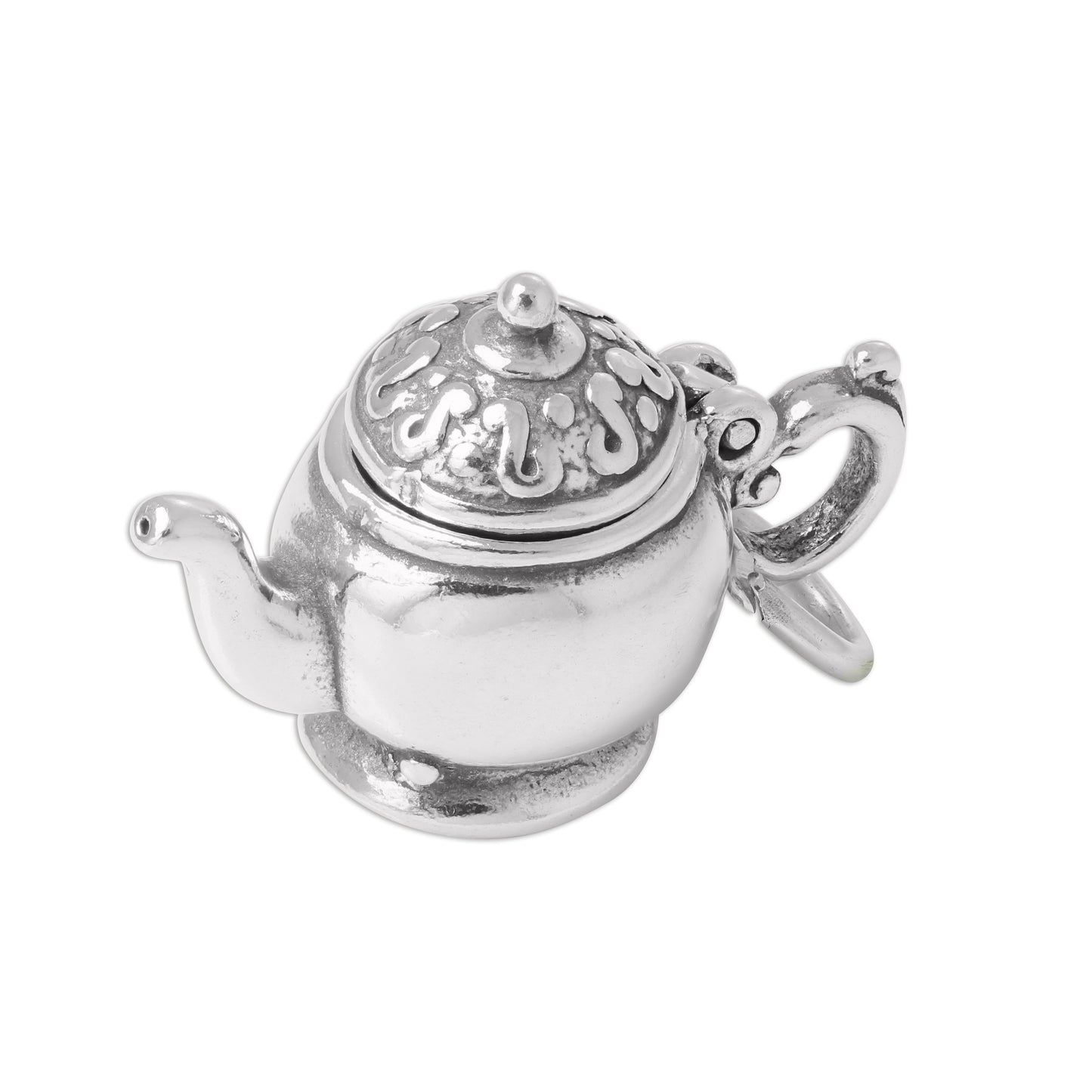 Sterling Silver 3D Teapot Charm