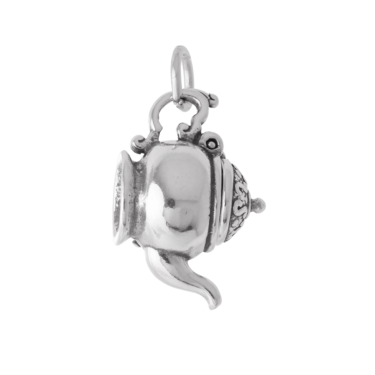 Sterling Silver 3D Teapot Charm