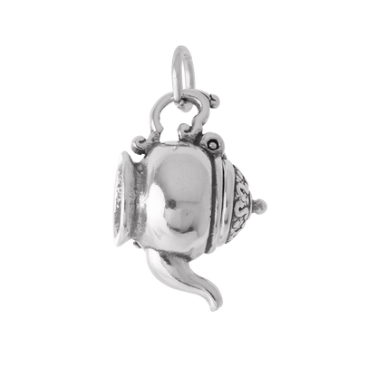 Sterling Silver 3D Teapot Charm