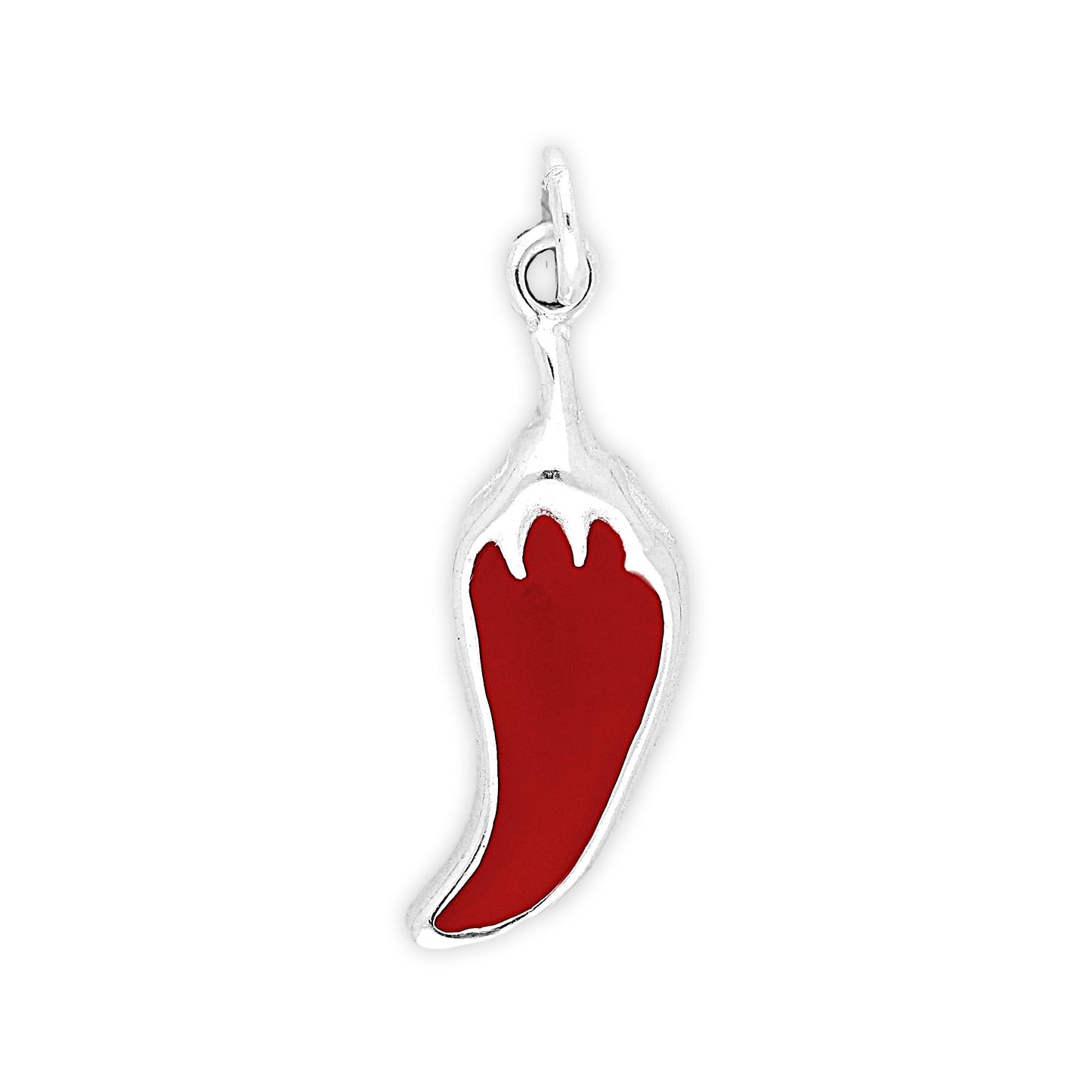 Sterling Silver Enamelled Chilli Charm