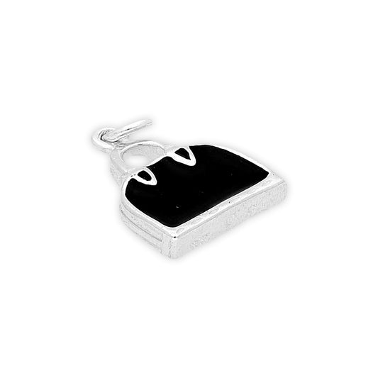 Sterling Silver Enamelled Handbag Charm