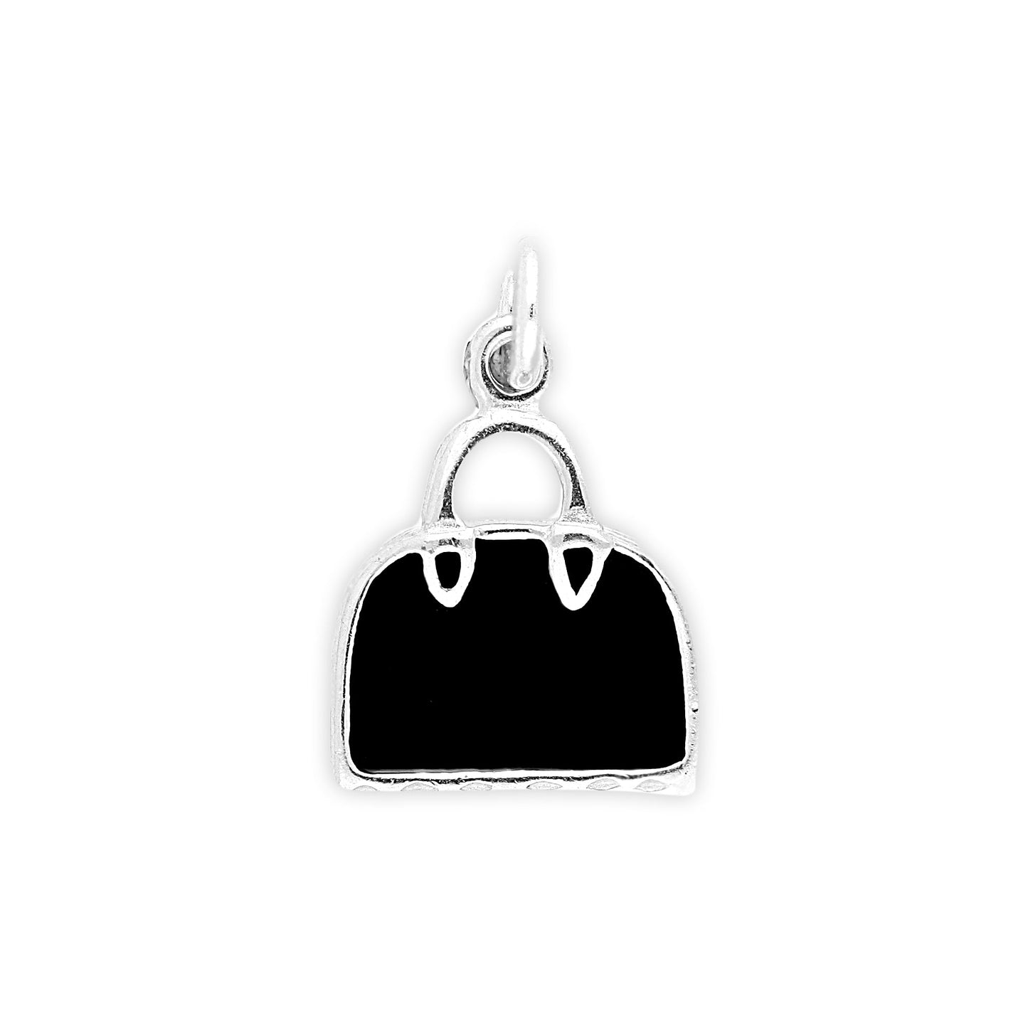 Sterling Silver Enamelled Handbag Charm