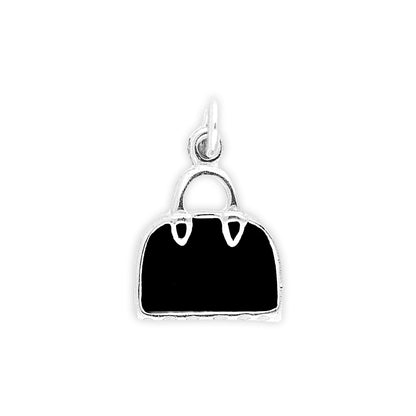 Sterling Silver Enamelled Handbag Charm