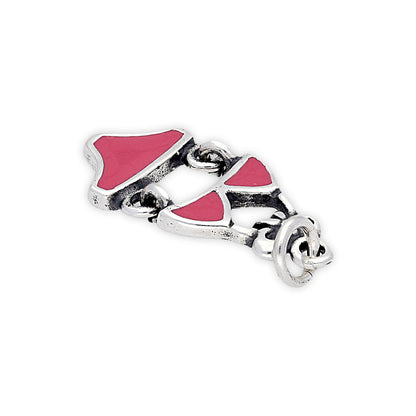 Sterling Silver and Enamel Bikini Charm