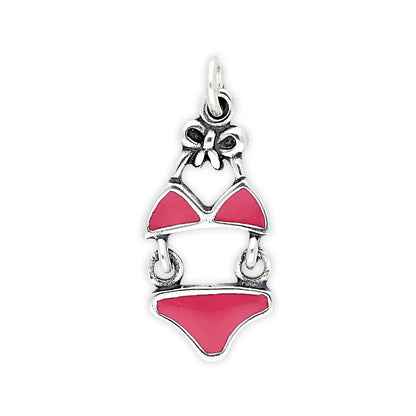 Sterling Silver and Enamel Bikini Charm