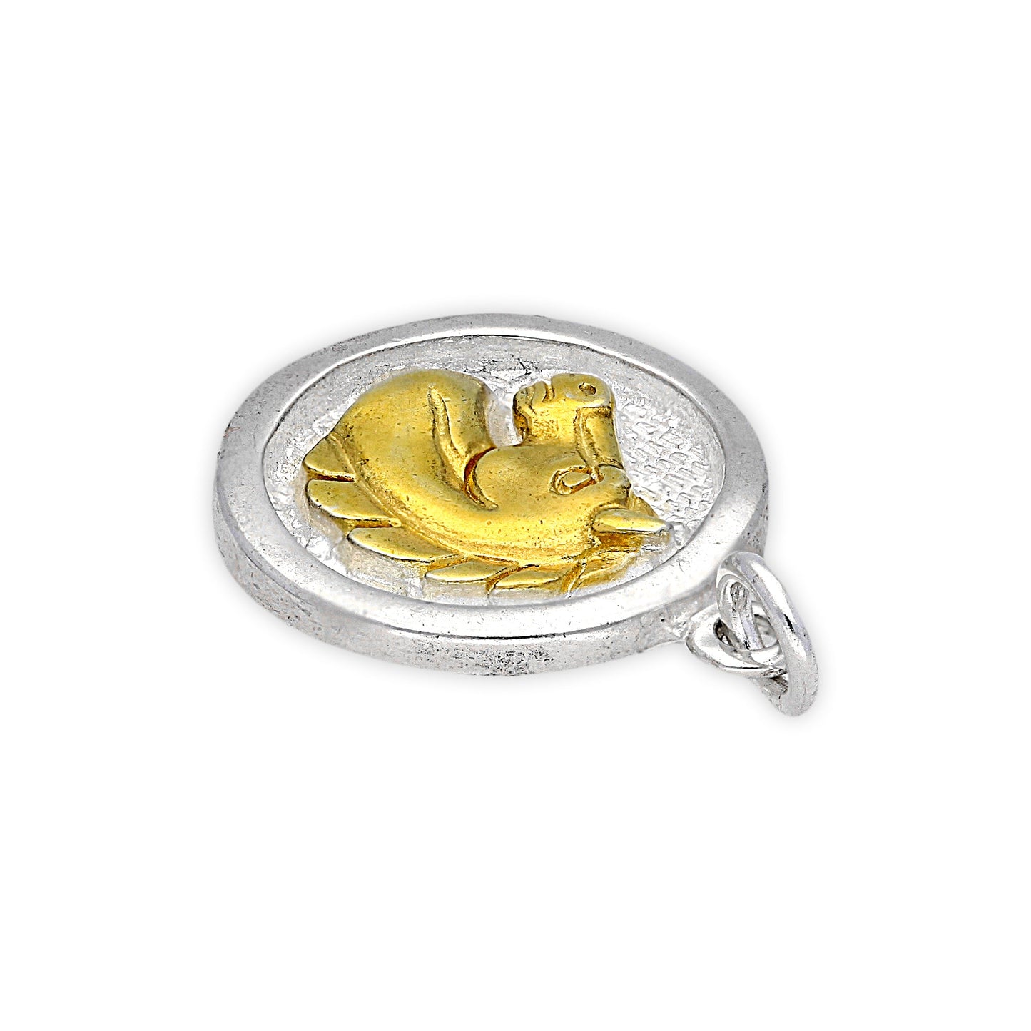Sterling Silver and Gold Plate Horse Medal