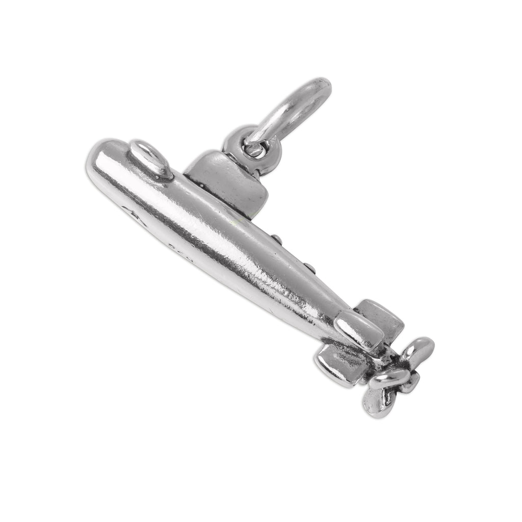Sterling Silver 3D Submarine Charm