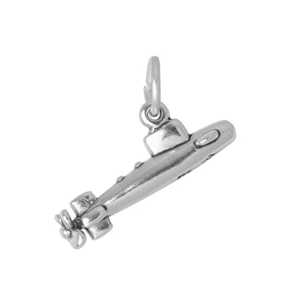Sterling Silver 3D Submarine Charm