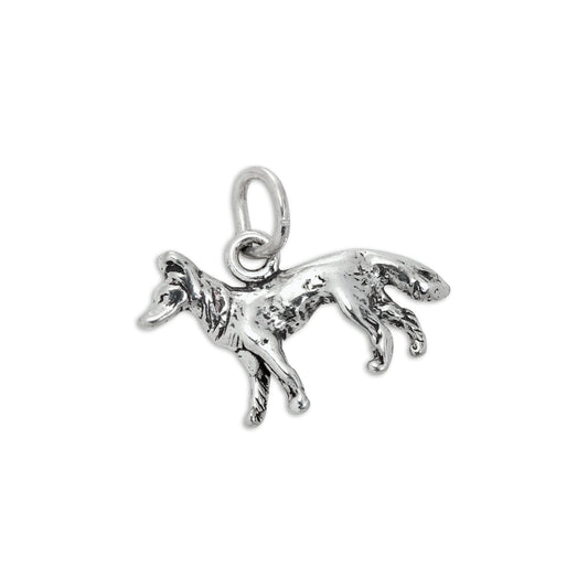 Sterling Silver 3D German Shepherd Charm