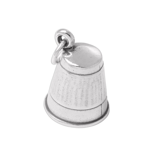 Sterling Silver 3D Thimble Charm
