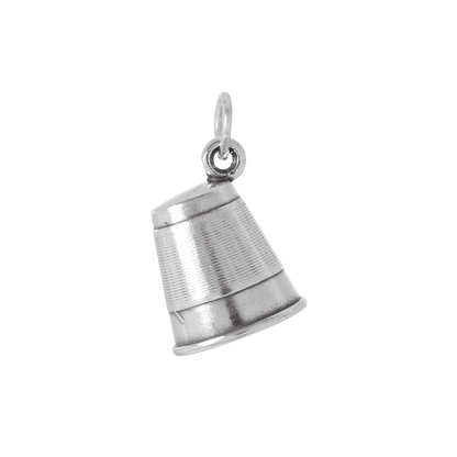 Sterling Silver 3D Thimble Charm