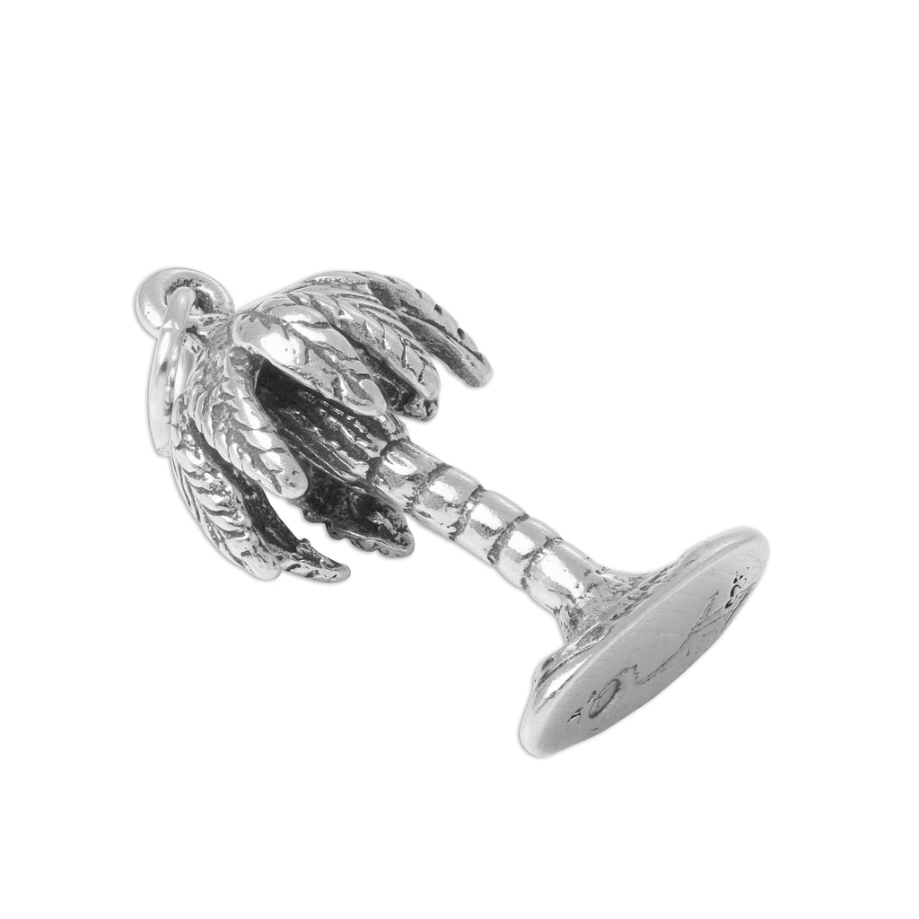 Sterling Silver 3D Palm Tree Charm