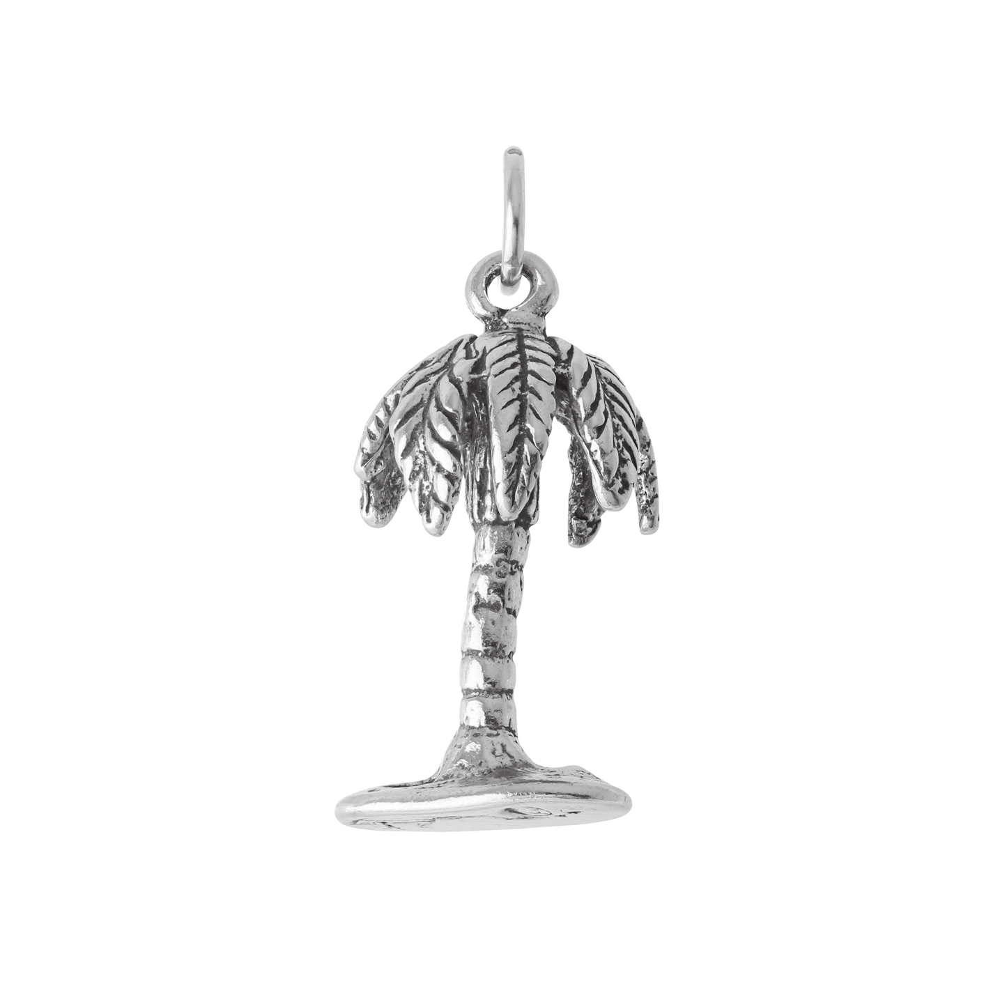 Sterling Silver 3D Palm Tree Charm