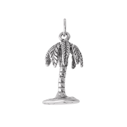 Sterling Silver 3D Palm Tree Charm