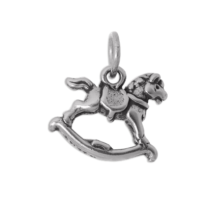 Sterling Silver 3D Traditional Rocking Horse Charm
