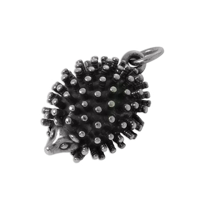 Sterling Silver 3D Large Hedgehog Charm