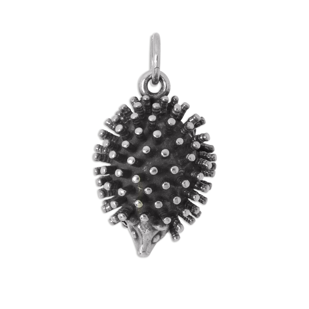 Sterling Silver 3D Large Hedgehog Charm