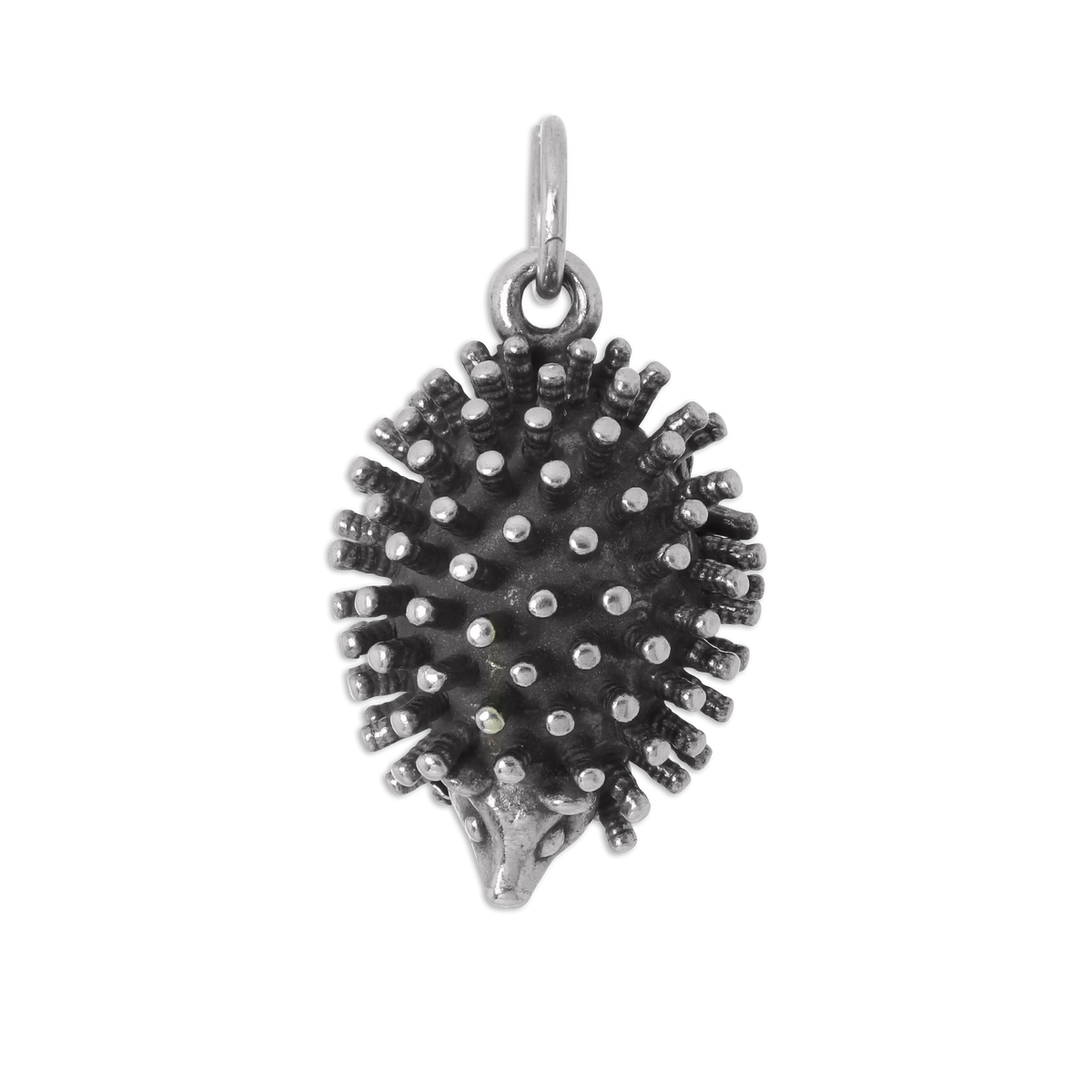 Sterling Silver 3D Large Hedgehog Charm