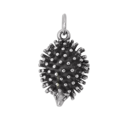 Sterling Silver 3D Large Hedgehog Charm