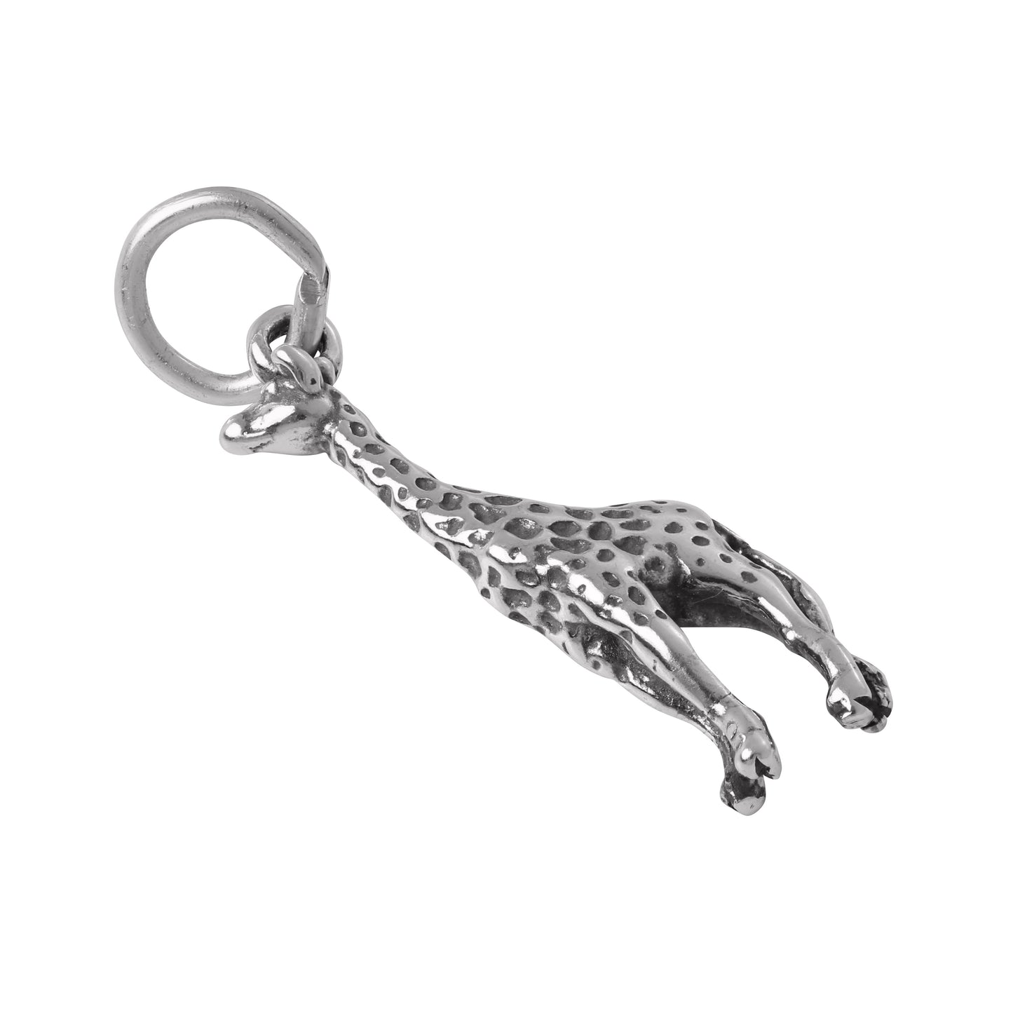 Sterling Silver 3D Giraffe Charm