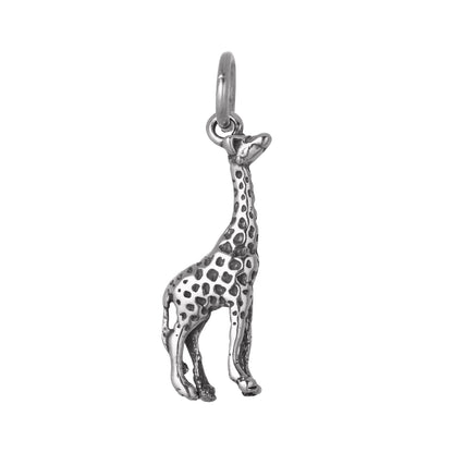 Sterling Silver 3D Giraffe Charm