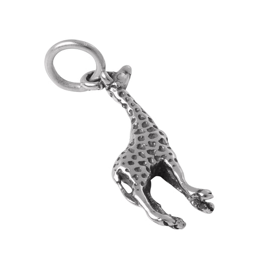 Sterling Silver 3D Giraffe Charm