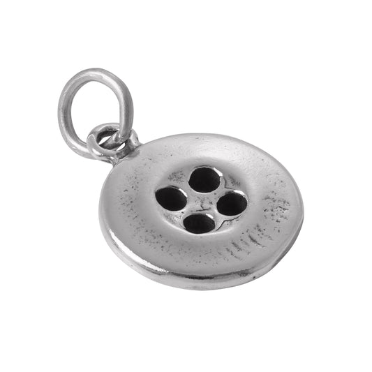 Sterling Silver Button Charm