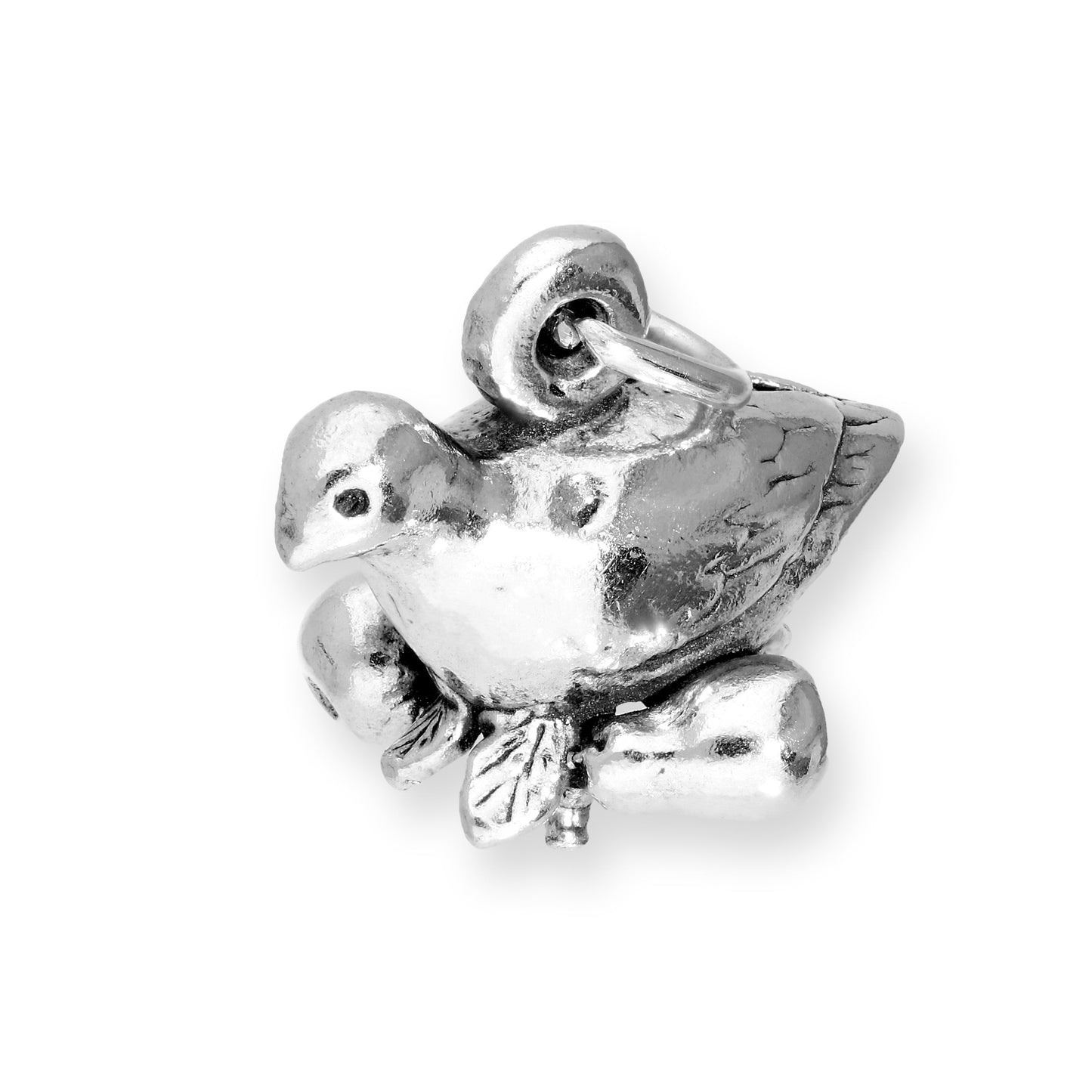 Sterling Silver Partridge in a Pear Tree Charm