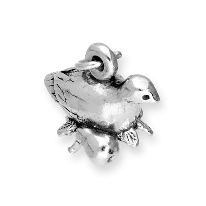 Sterling Silver Partridge in a Pear Tree Charm