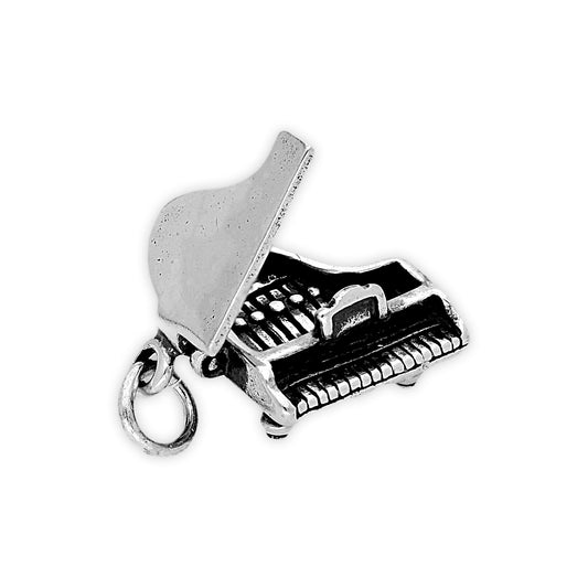 Sterling Silver Opening Grand Piano Charm
