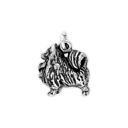 Sterling Silver Pomeranian Dog Charm