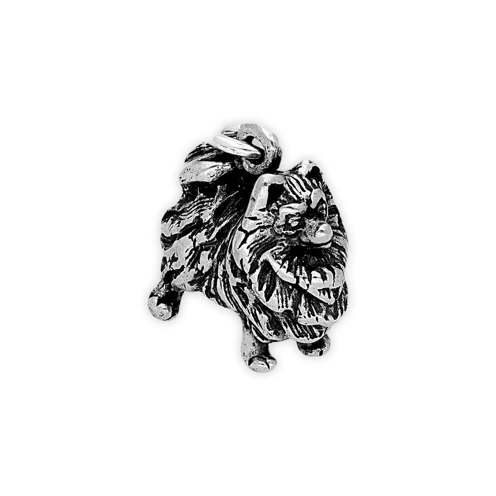 Sterling Silver Pomeranian Dog Charm