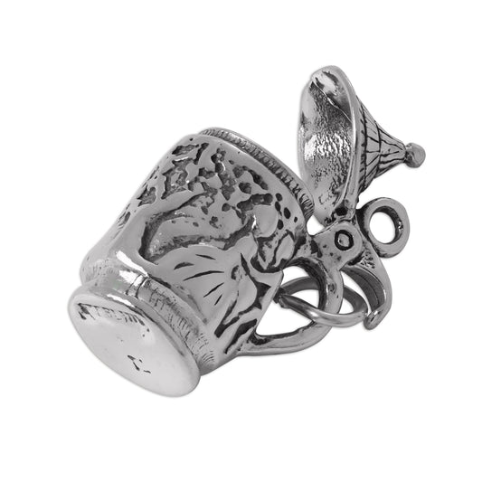 Sterling Silver 3D Moveable Beer Stein Charm