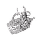 Sterling Silver 3D Moveable Beer Stein Charm
