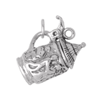 Sterling Silver 3D Moveable Beer Stein Charm