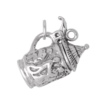 Sterling Silver 3D Moveable Beer Stein Charm