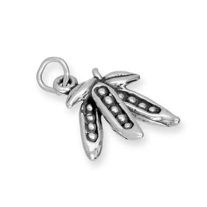 Sterling Silver Pea Pod Charm