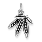 Sterling Silver Pea Pod Charm