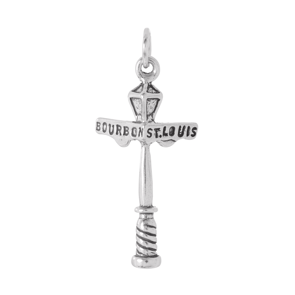 Sterling Silver 3D New Orleans Lamp Post Charm