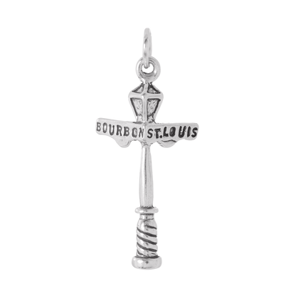 Sterling Silver 3D New Orleans Lamp Post Charm