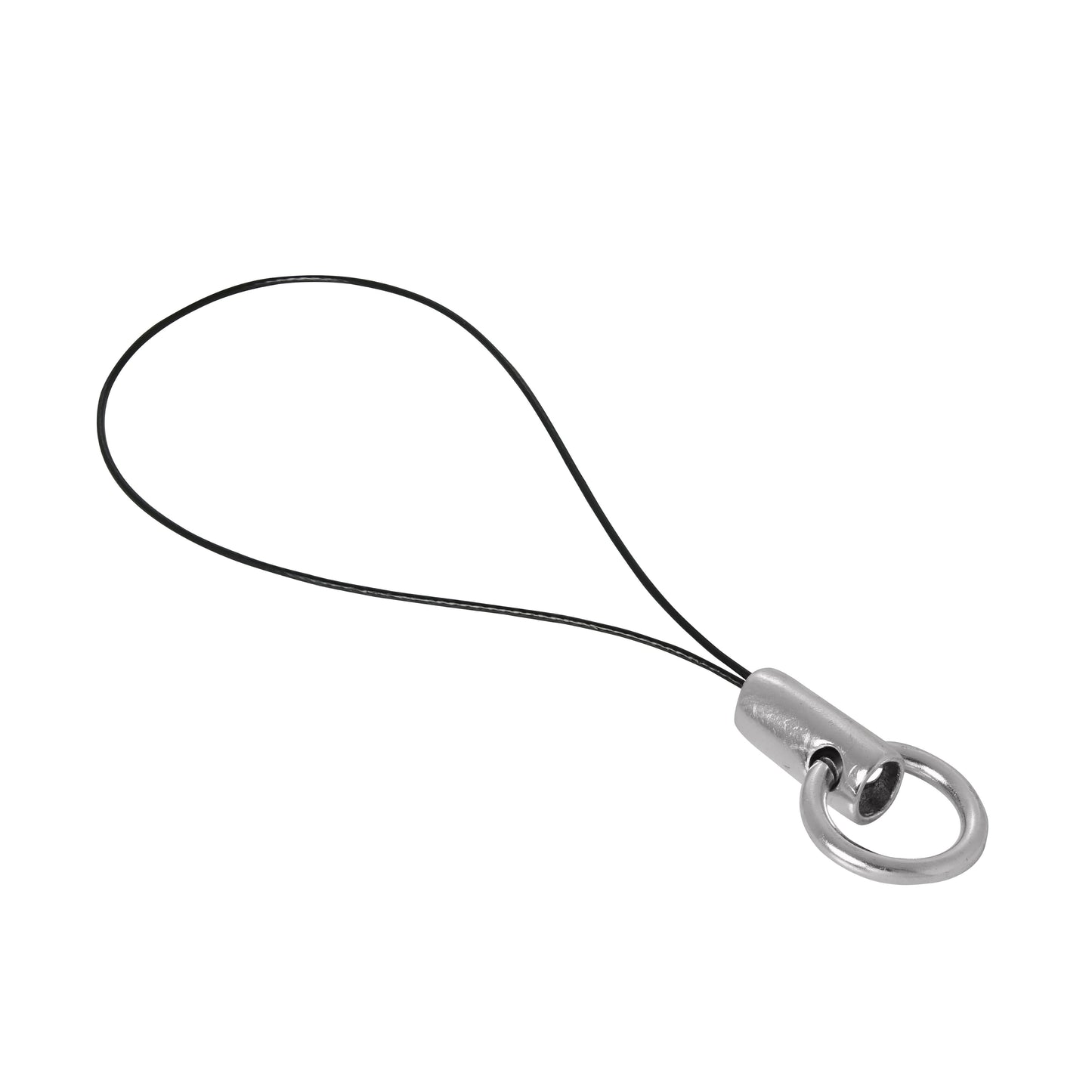 Sterling Silver Black Mobile Phone Loop